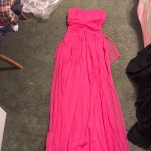 Long strapless formal dress